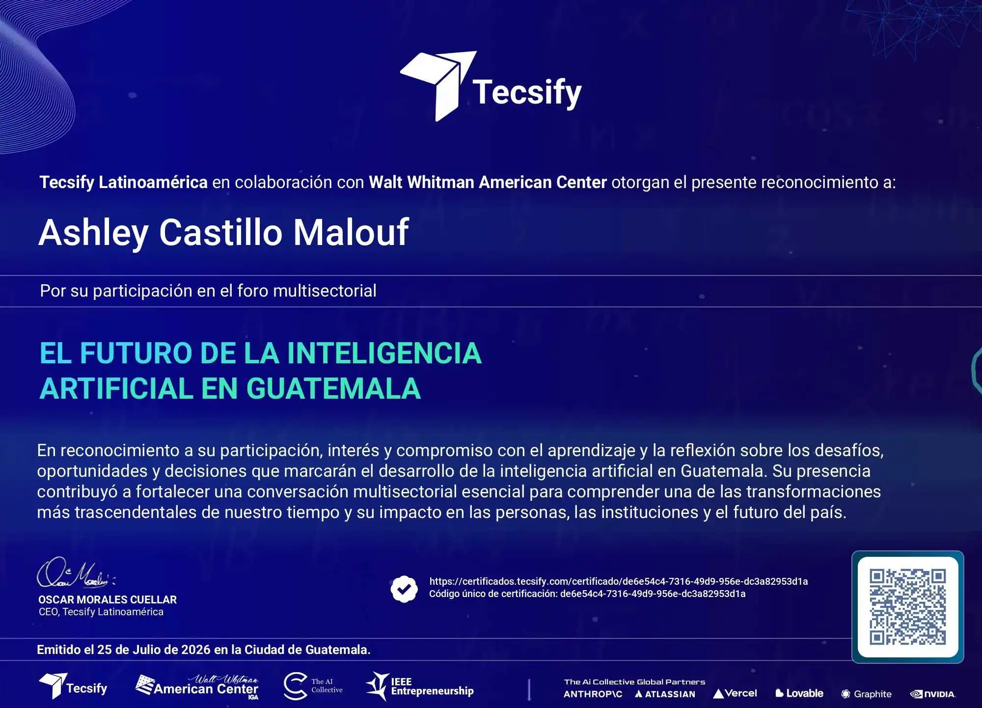Certificate Preview